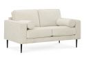 2 Seater Sofa Fabric Upholstery with Metal Legs - Redan
